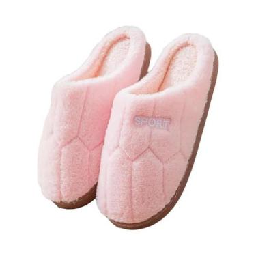 Imagem de Chinelos De Algodão Para Inverno Femininos, Solado Grosso, Quentes, An