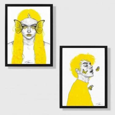 Imagem de Kit 2 Quadros Butterfly Aliens 24X18Cm - Quadros On-Line