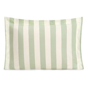 Imagem de Fronha Listras Bold Verde Menta Westwing, Verde