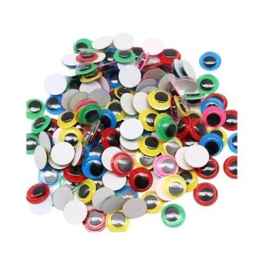 Imagem de Olhos Móveis Adesivos DIY Pretos E Brancos 6/8/10/12mm Para Bonecas E 