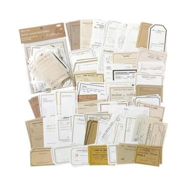 Imagem de Conjunto De Blocos De Notas Criativos Vintage 100 Peças DIY Para Scrap