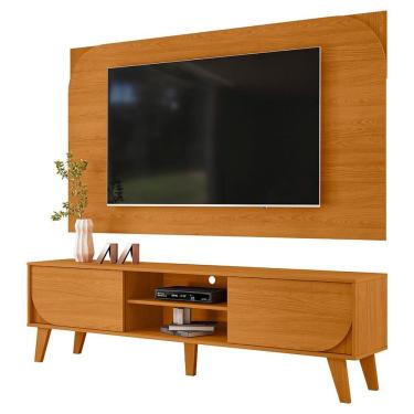 Imagem de Rack Bancada Com Painel Para Tv 65 Pol 2 Portas Duna 182 Cm Cinamomo Madetec