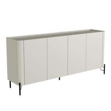 Imagem de Balcão Buffet 180cm Porta Lisa 100% MDF com Pés em Metal - Casa Lar In