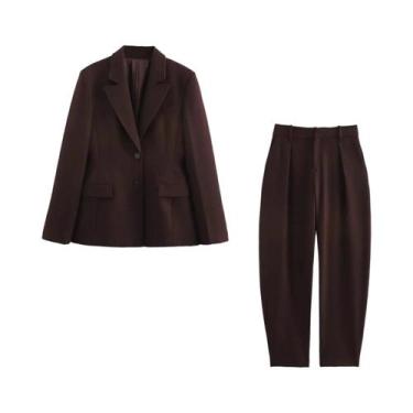 Imagem de Conjuntos Elegantes De Blazer Com Zíper Para Primavera E Verão Com Bol