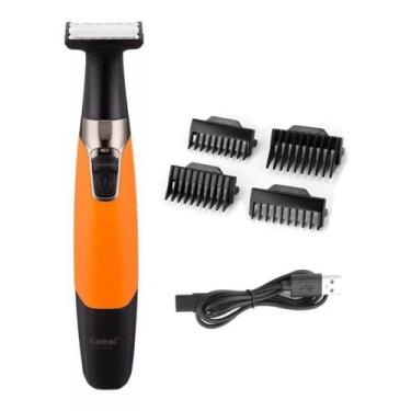 Imagem de Barbeador Elétrico Kemei KM1910 Recarregável à Prova DÁgua  Corte Prec