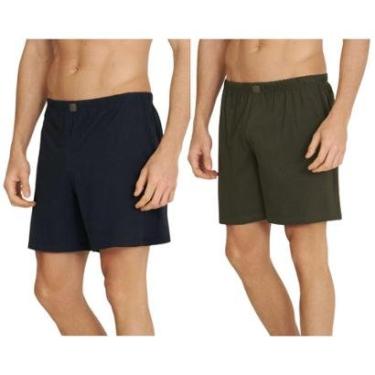 Imagem de Kit Bermuda Samba Canção Masculino Estampa Gravataria Mensageiro dos Sonhos - Marinho -...