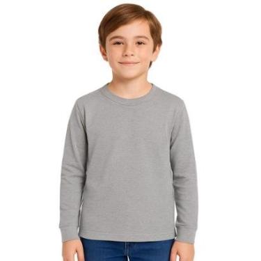 Imagem de Camiseta Manga Longa e Punho Infantil e Juvenil Menino Kyly-Masculino