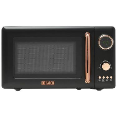Imagem de Micro-ondas HADEN 700W, 20L, Controle Digital, Descongelamento Automático e Prato Giratório, Preto Cobre