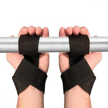 Imagem de Tala Straps Algodão e Poliester Musculação Academia Funcional Pegada F