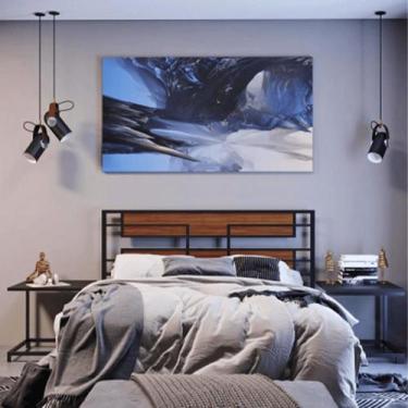 Imagem de Cabeceira de cama em aço e mdf estilo industrial cb03 - Essencial Move