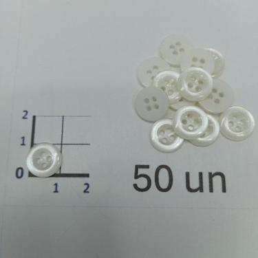 Imagem de Botões Perolado 11mm 4 Furos Brilho 50Un 100Un 200Un uniformes camisas