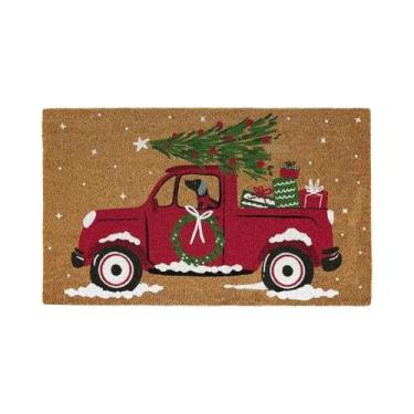 Imagem de Tapete De Natal Com Estampa De Carro, Antiderrapante, Lavável, Tapete 