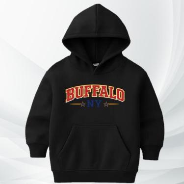 Imagem de Blusa de Moletom Infantil Buffalo com Capuz Flanelada Moleton Conforto Premium Estilo Streetwear-Unissex