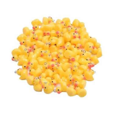 Imagem de Pingentes De Resina Em Forma De Pato 3D Amarelo, Acessórios Para Fazer