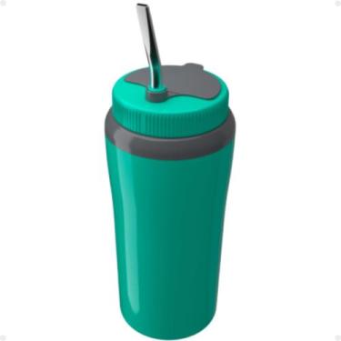 Imagem de Copo Térmico Tereré 650ml Com Tampa e Bomba Canudo Inox - Unitermi, VE
