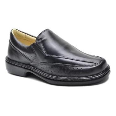 Imagem de Sapato Social Masculino Couro Conforto Elástico Casual-Masculino