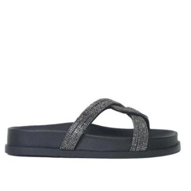 Imagem de PAPETE TIRAS ENTRELAÇADAS PEDRARIAS PRETA C 30378 0013 0002 ANACAPRI-Feminino