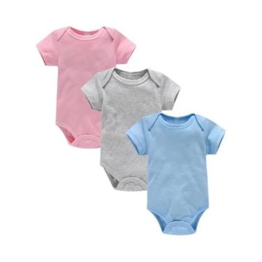 Imagem de Macacão de Algodão para Bebê - Conjunto de Body de Verão (3 Peças), 0-