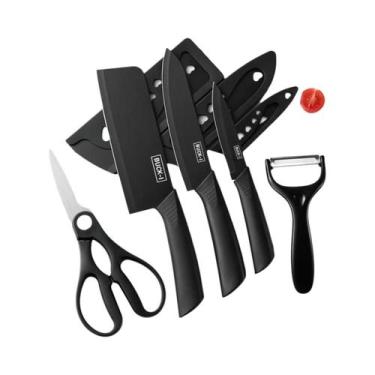 Imagem de Conjunto De Facas De Cozinha Em Aço Inoxidável 3 Peças Facas Para Cort