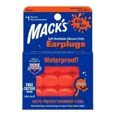 Imagem de Protetor Auricular Macks Silicone Ouvido Natação Criança Kids Putty 1 