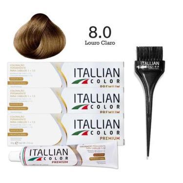 Imagem de 3 Unidades Coloração 8.0 Louro Claro  Itallian Color - Itallian Hairte