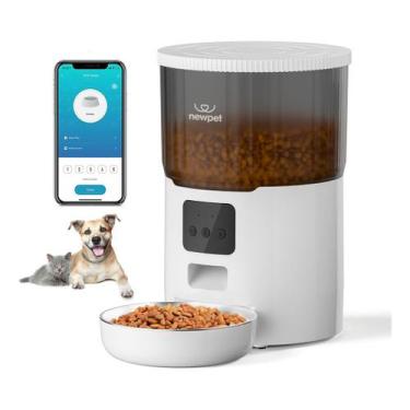 Imagem de 4l Alimentador De Ração Para Cães E Gatos Dispensador Newpet - Bivolt 