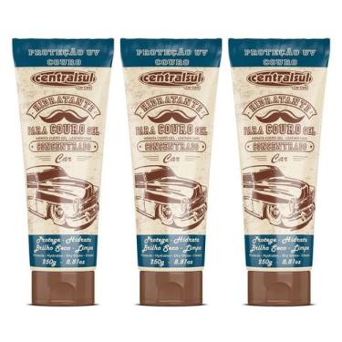 Imagem de Kit 3 Limpa Couro e Hidratante Gel Concentrado Men 250g Centralsul