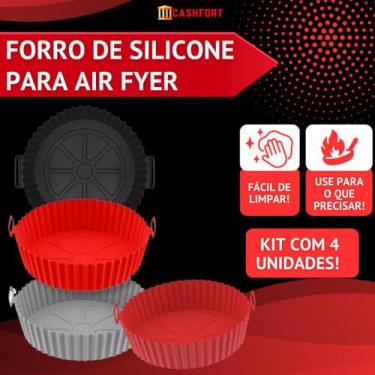 Imagem de Forma Assadeira Para Fritadeira Air Fryer Em Silicone Flexível Lavável
