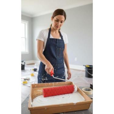 Imagem de 2x Rolo Textura Cabelo Anjo 23cm Parede Relevo Poliéster - Congratulat