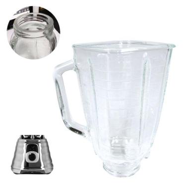 Imagem de Jarra Copo De Vidro Quadrado Para Liquidificador Osterizer Clássico Se