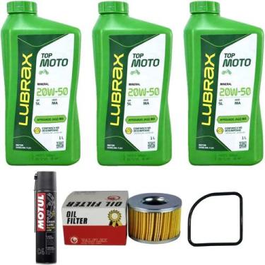 Imagem de 3 Óleo 20w50, Filtro De Óleo, Lubrificante Cb 400, Cb 450 - Valflex
