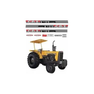 Imagem de Kit Adesivos Compatível Trator CBT 2105 Diesel 10un - SPTS