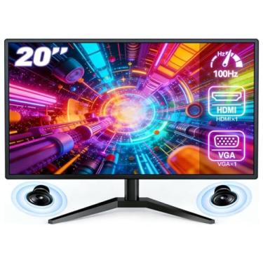 Imagem de Monitor Gamer LCD 20 Polegadas pc,1600x900 HD,Alto-falantes Integrados,100Hz,Tempo de R...