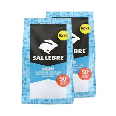 Imagem de Sal Refinado Light Menos Sódio Lebre Iodado 500g - 2 Unidades