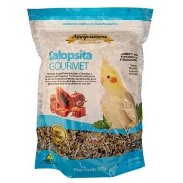 Imagem de Alimento Calopsita Nutripássaros Gourmet Super Premium 500g - NUTRIPAS