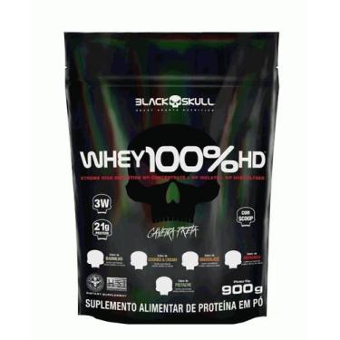 Imagem de Whey 100% HD Refil (900g) - Sabor: Baunilha - Black Skull