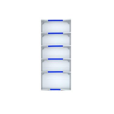 Imagem de Kit 6 Bandejas Canto 202 FIT Farmacia 30/25 Branco Pe Azul - Amapá