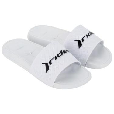 Imagem de Chinelo Masculino Conforto Slide Slip On Free II Rider, Branco, Preto,