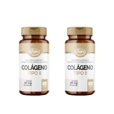 Imagem de Kit 2x Colágeno Tipo II com Vitamina D 2x60 cápsulas Unilife, Sem sabo