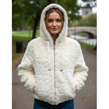Imagem de Jaqueta bomber de pele sint. texturizada 40800022 - Alpelo, Off white,
