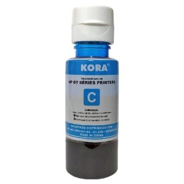 Imagem de Refil de Tinta Kora Bulk Ink HP GT Série Cyan 70ml Compatível com GT52 Ciano Azul
