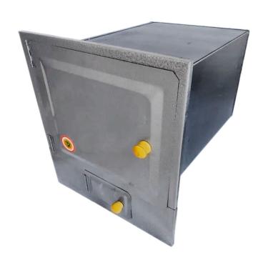 Imagem de Forno de Chapa Galvanizada com Cinzeiro N graus 03 Brassol a Gás GLP Aço Galvanizado 50x35x30cm