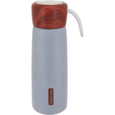 Imagem de GARRAFA TÉRMICA ÁGUA SQUEEZE ACADEMIA TREINO 22x7x7cm 500ml INOX CINZA