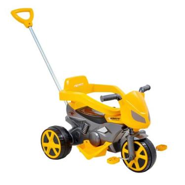 Imagem de Triciclo Infantil Moto Rider Com Pedal e Empurrador Brinquedo De Passe