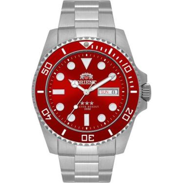 Imagem de Relógio Orient Masculino Automático Submariner Aço Mostrador Vermelho 