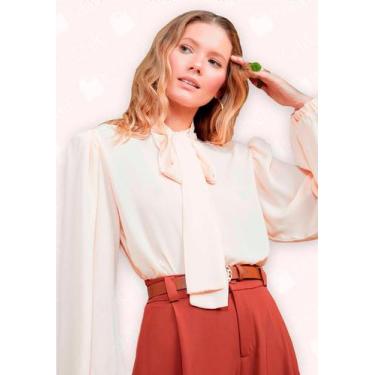 Imagem de Blusa Gola Faixa - Moda Casual Chic , 44