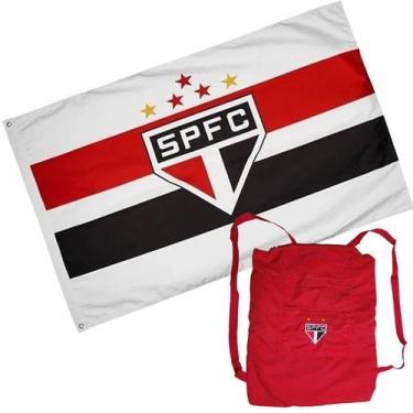 Imagem de Bandeira Pocket Do São Paulo 90x1,28m Dupla Face 2 Panos - BC ARTS ESP