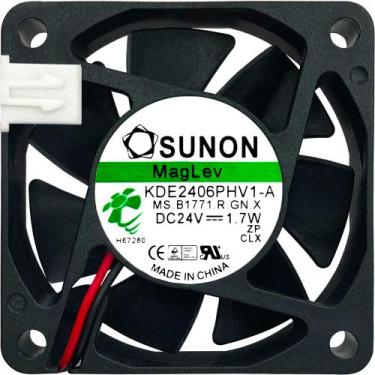 Imagem de Miniventilador KDE2406PHV1-A 24V 1.7W 2 Fios 2P 60X60X15 A1 - Sunon