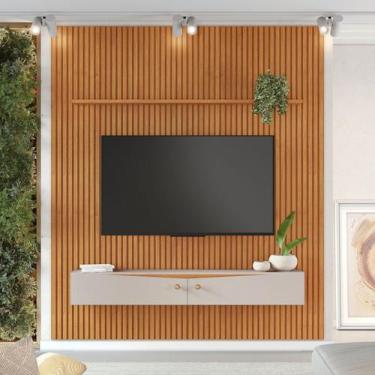 Imagem de Painel Ripado para TV até 65 Polegadas MDF 207CMX240CM em Riso Candian