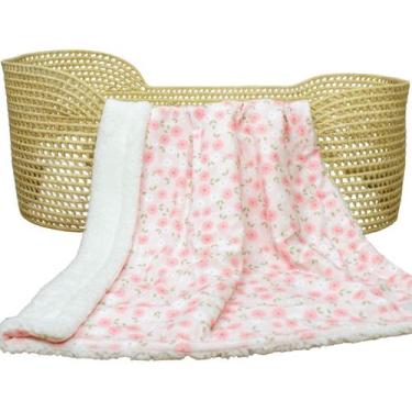 Imagem de Cobertor Plush Sherpa Dupla Face Super Macio Bebê Menina Ideal Para Us